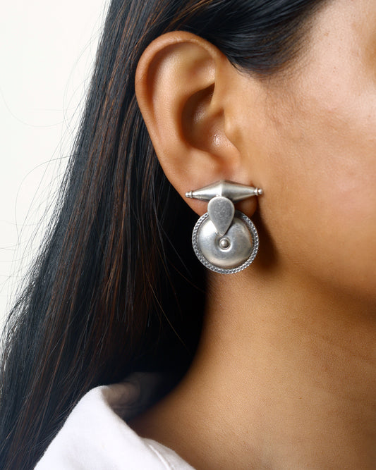 Minimalist Shield Stud Earrings