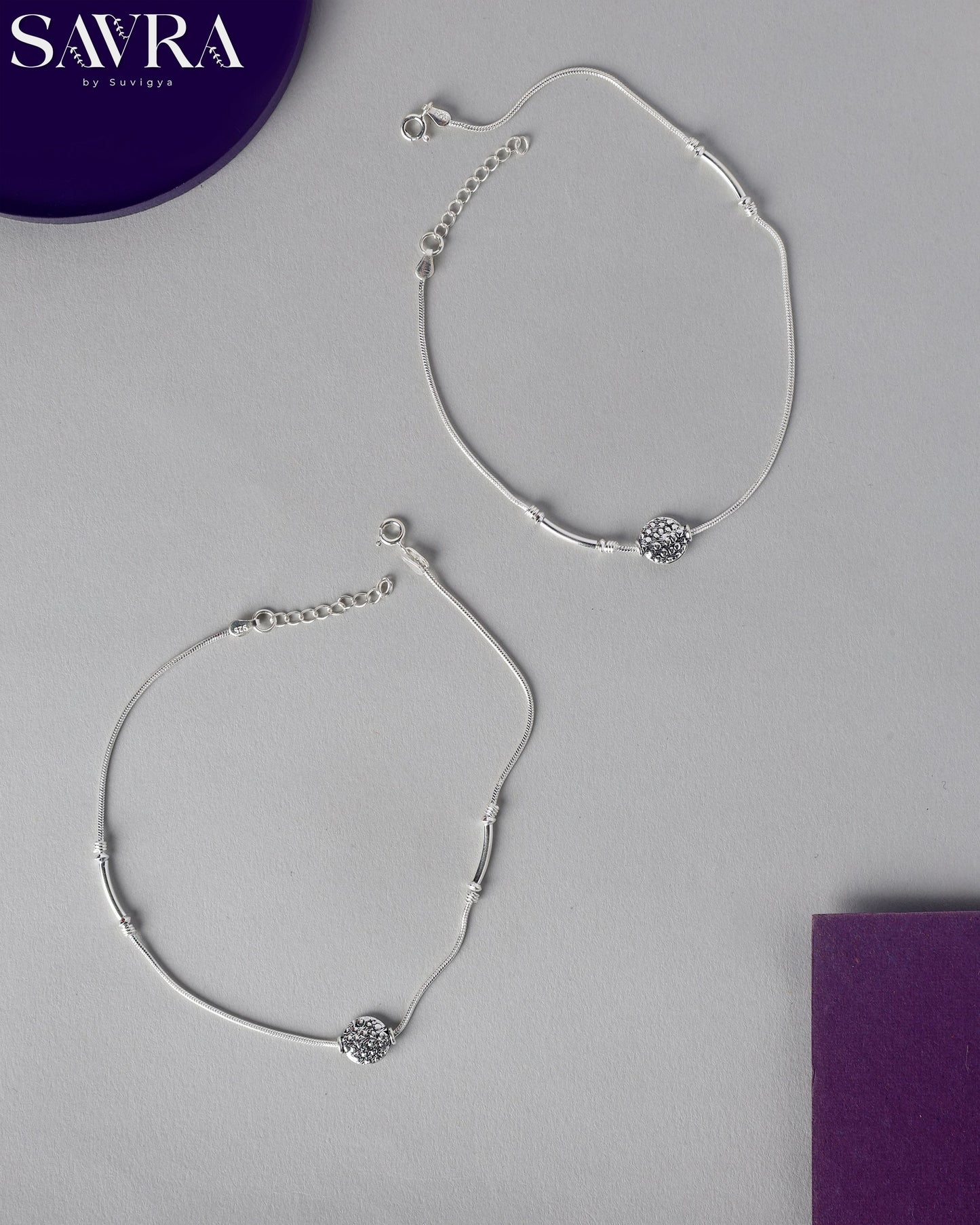 Bohemian Silver Bells Anklets