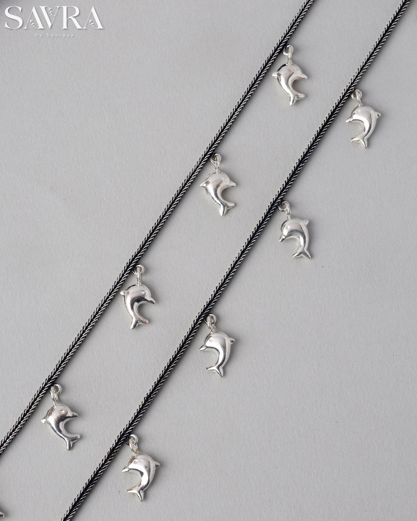 Playful Dolphin Charm Anklets