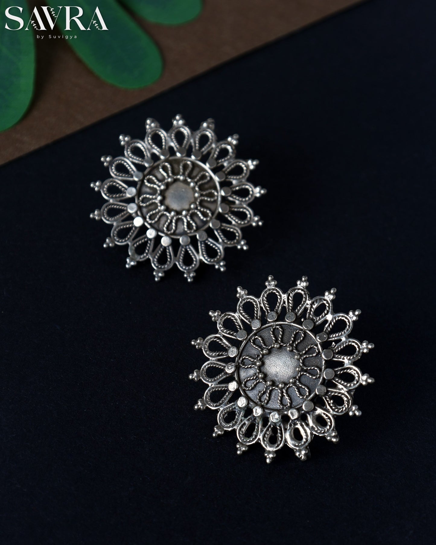 Intricate Filigree Floral Studs