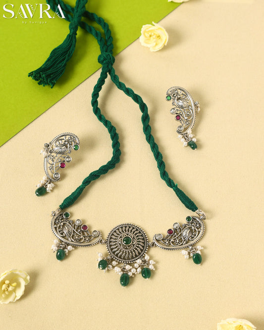 Kamya Green Moti Necklace