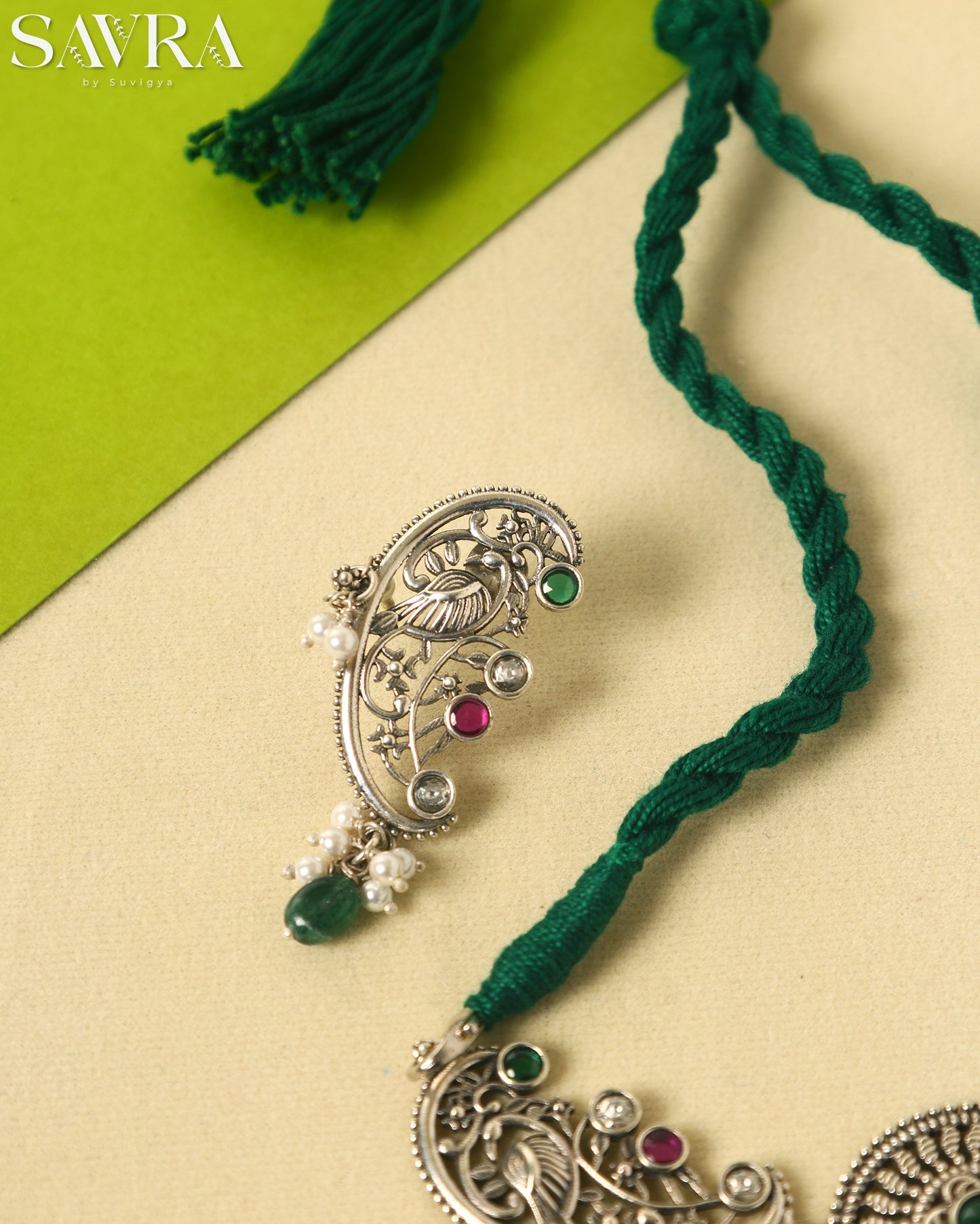 Kamya Green Moti Necklace