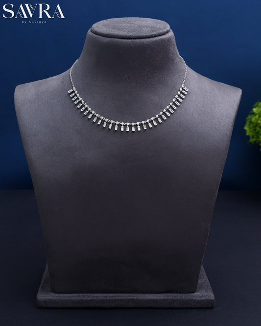 Modern Baguette Fringe Choker