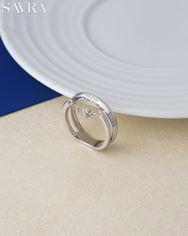 Intricate Ruby Floral Ring