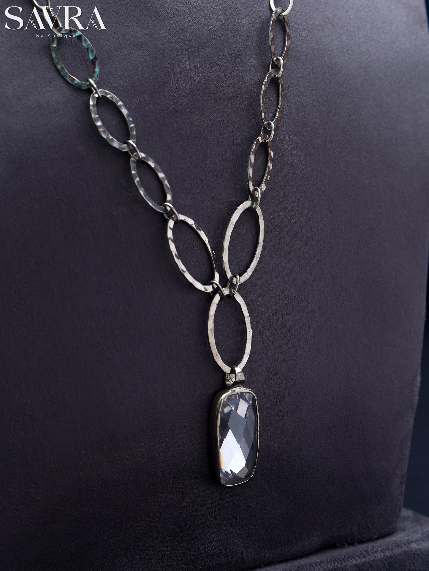 Organic Link Crystal Pendant
