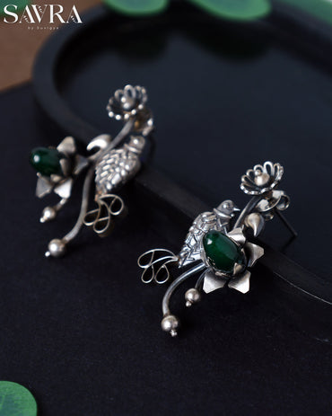 Forest Bird Green Stone Drops