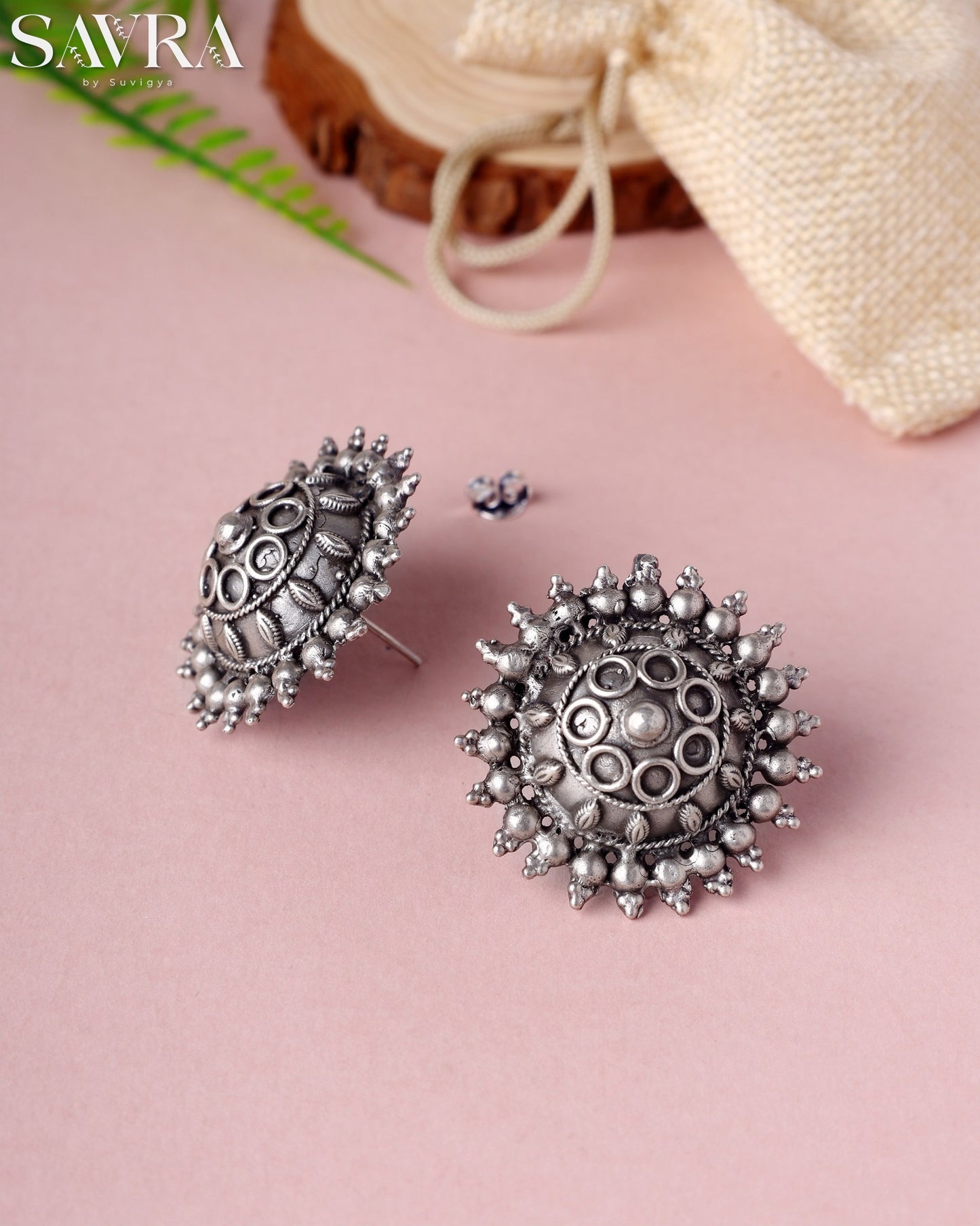 Antique Sunburst Button Studs