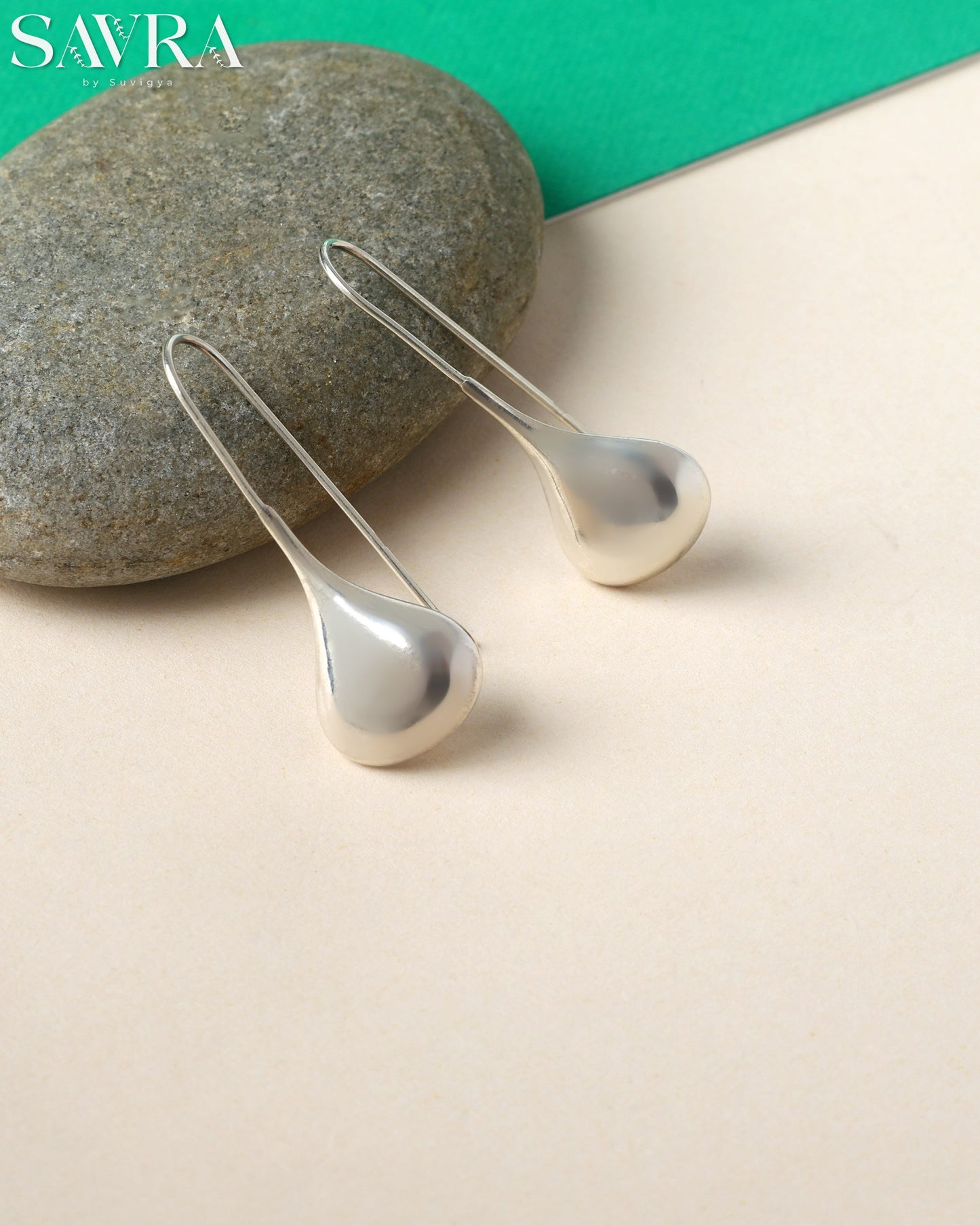 Sleek Teardrop Hook Earrings