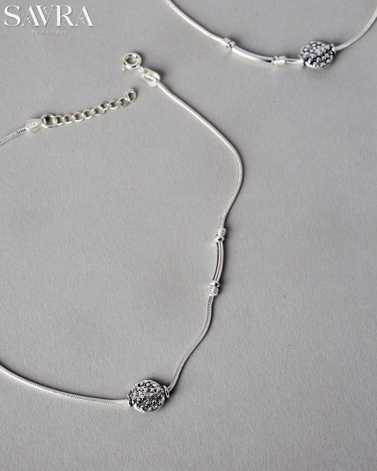 Bohemian Silver Bells Anklets