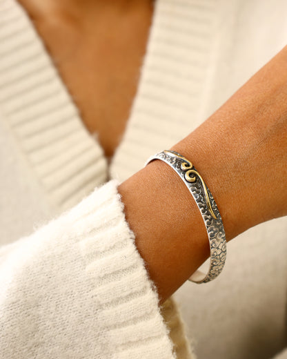 Dual-Tone Swirl Bangle