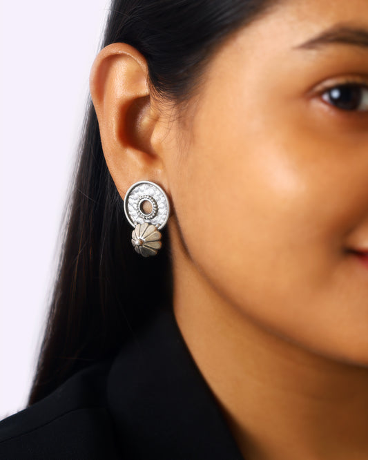 Turquoise Meenakari Star Studs