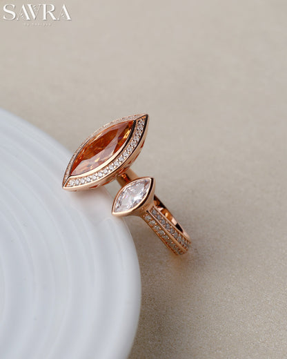 Delicate Oval Gemstone Ring