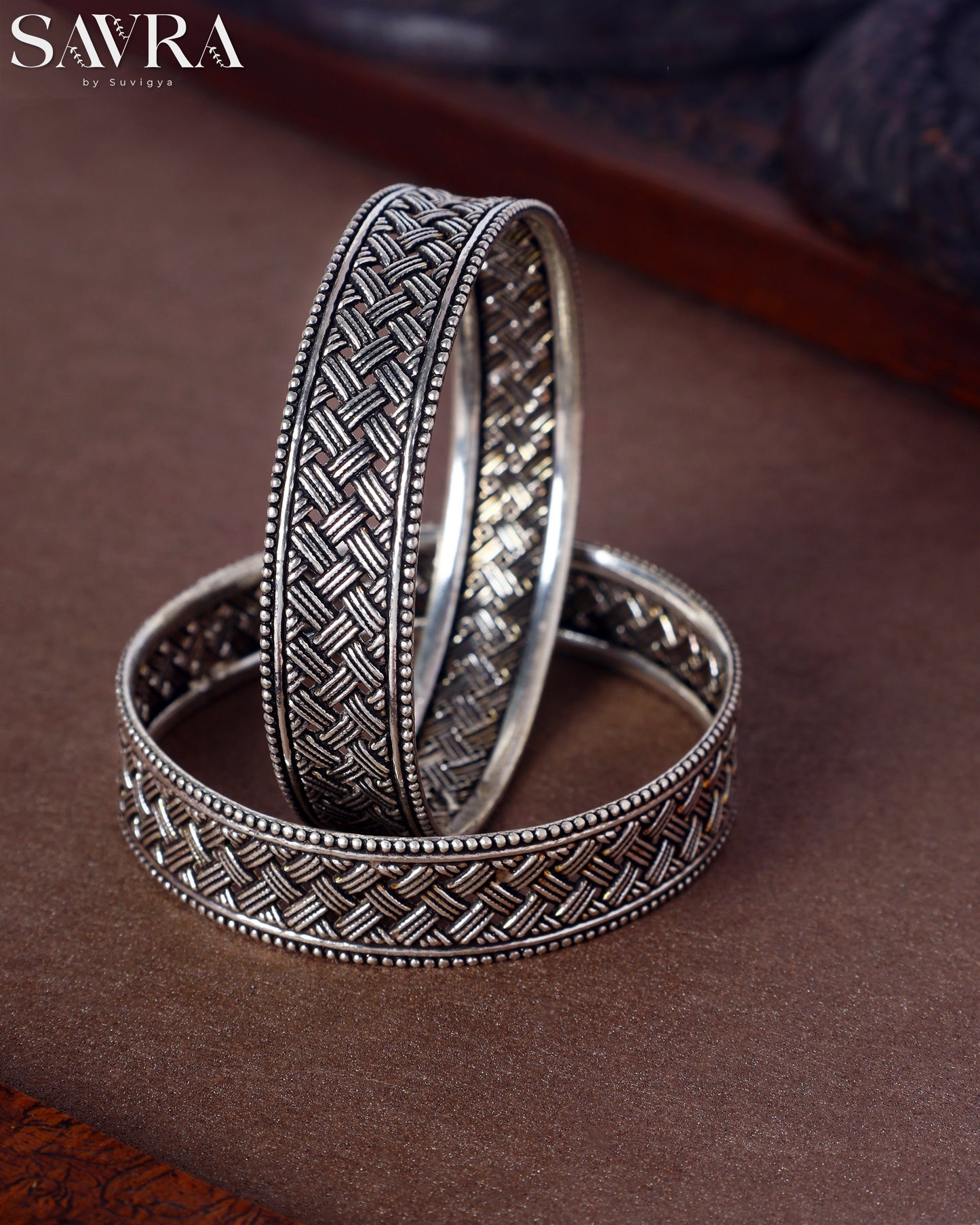Geometric Woven Texture Bangles Single Piece