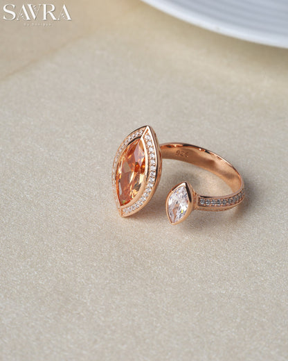 Delicate Oval Gemstone Ring