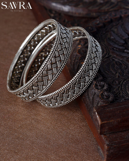 Geometric Woven Texture Bangles Single Piece