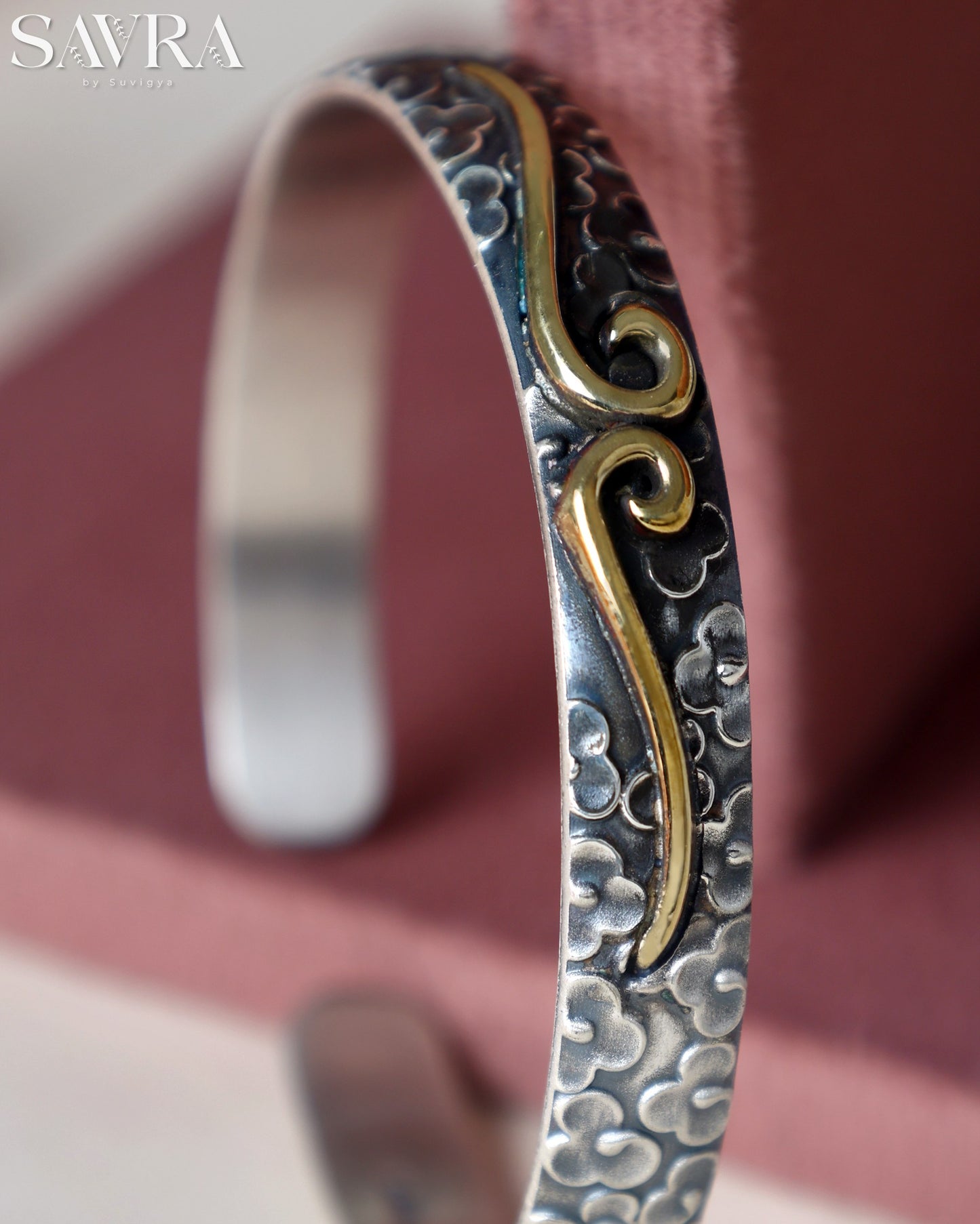 Dual-Tone Swirl Bangle