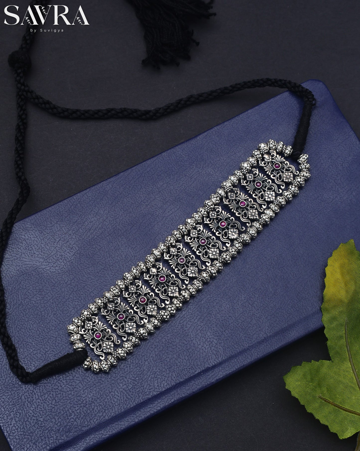 Ornate Ruby Stone Choker