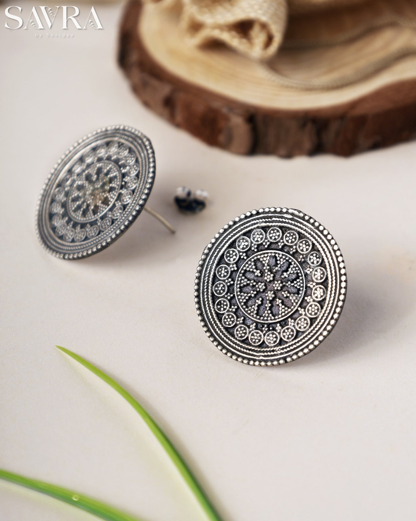 Intricate Filigree Mandala Studs