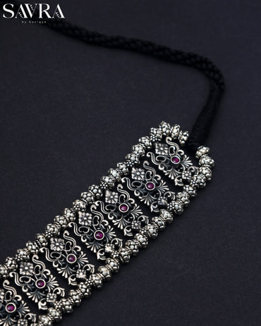 Ornate Ruby Stone Choker