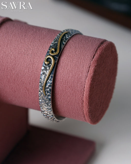 Dual-Tone Swirl Bangle