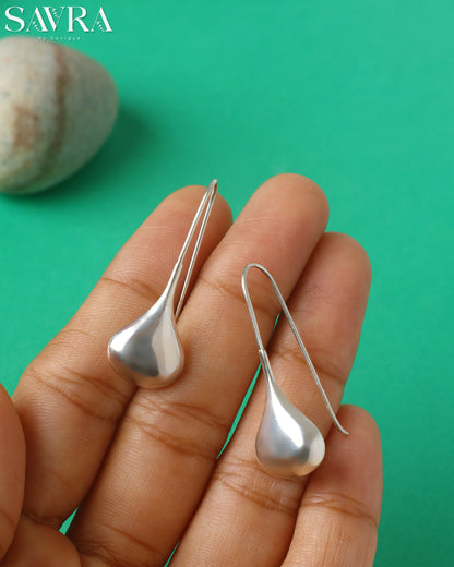 Sleek Teardrop Hook Earrings