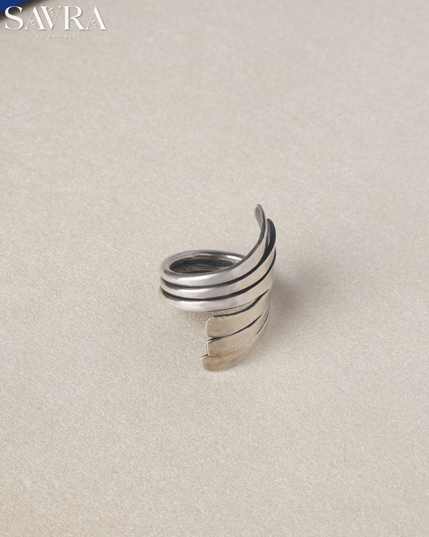Modern Layered Wave Ring