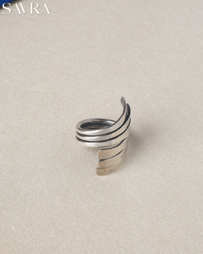 Modern Layered Wave Ring