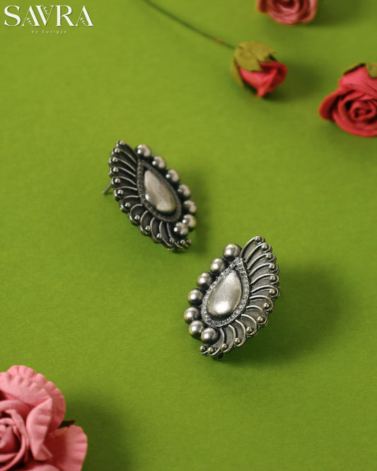 Meenakari Floral Pearl Studs