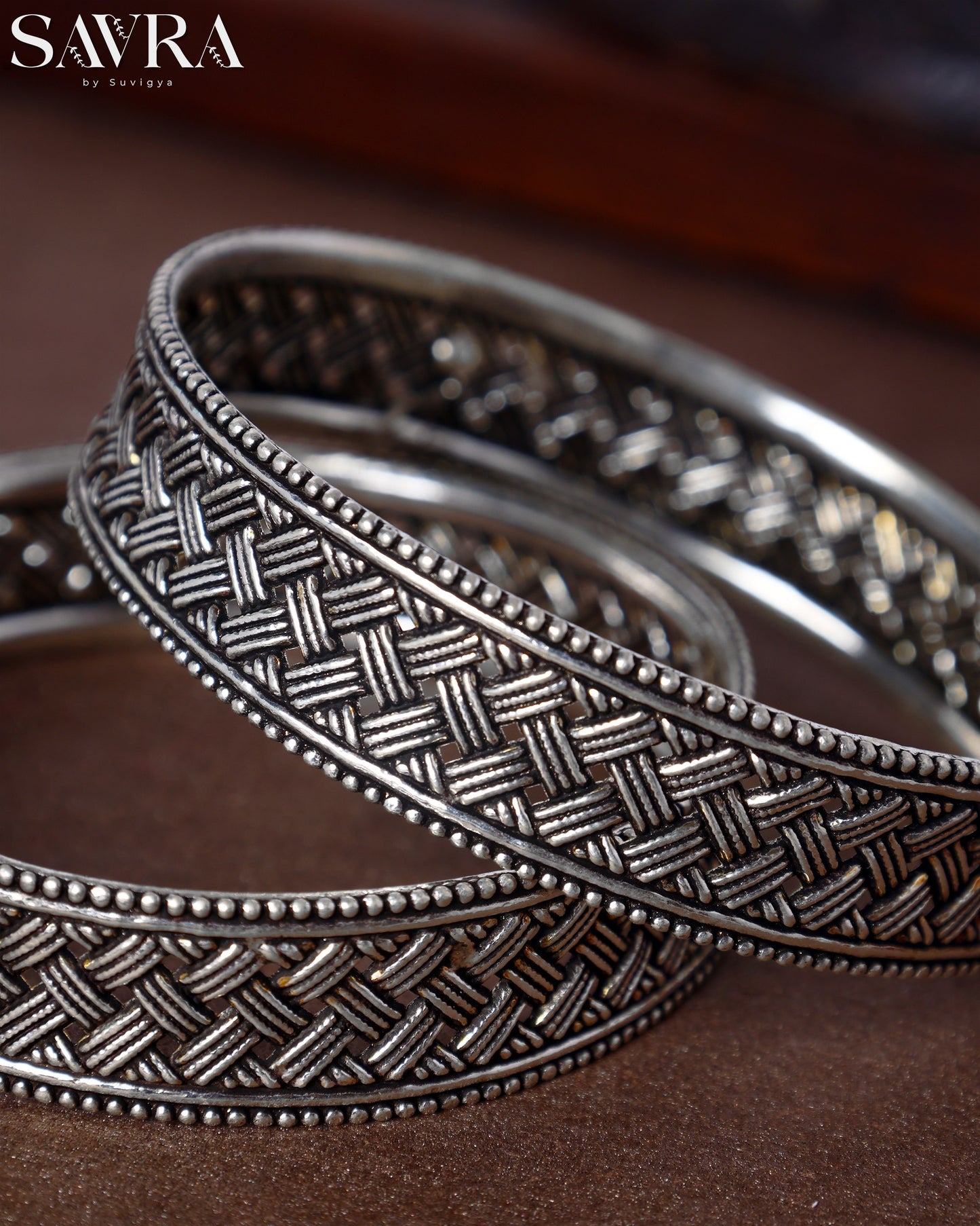 Geometric Woven Texture Bangles Single Piece