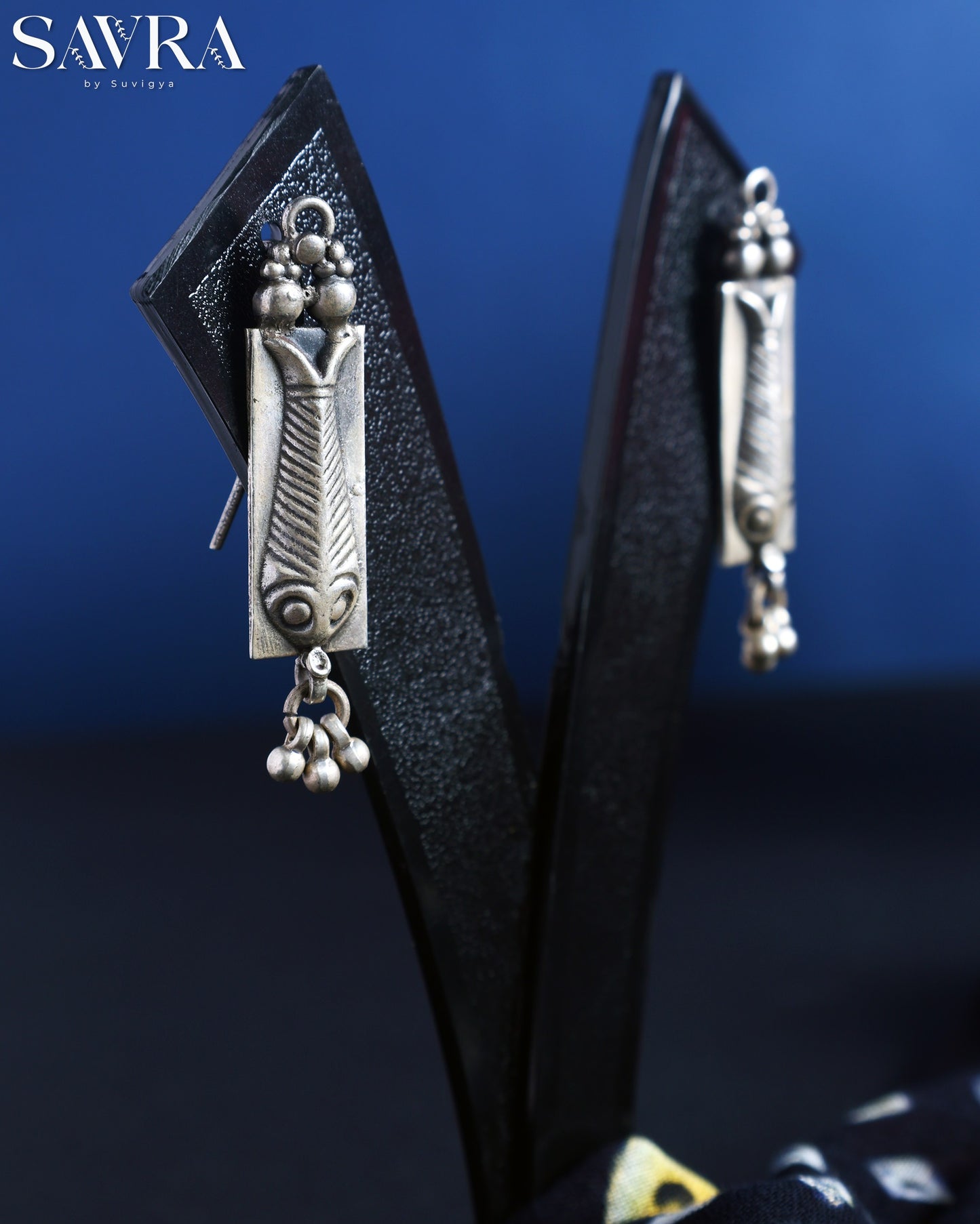 Peacock Motif Ruby Stone Drops