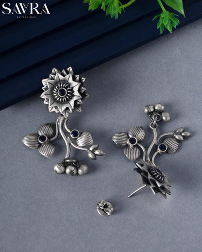 Silver Floral Vine Drops