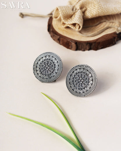 Intricate Filigree Mandala Studs