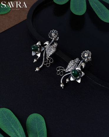 Forest Bird Green Stone Drops