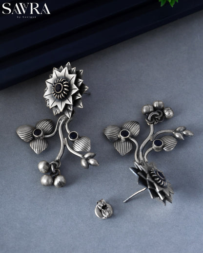 Silver Floral Vine Drops