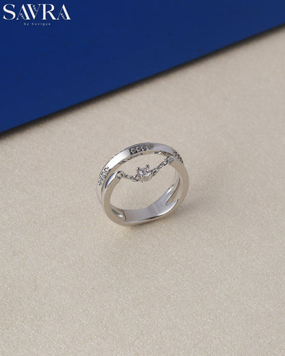 Intricate Ruby Floral Ring