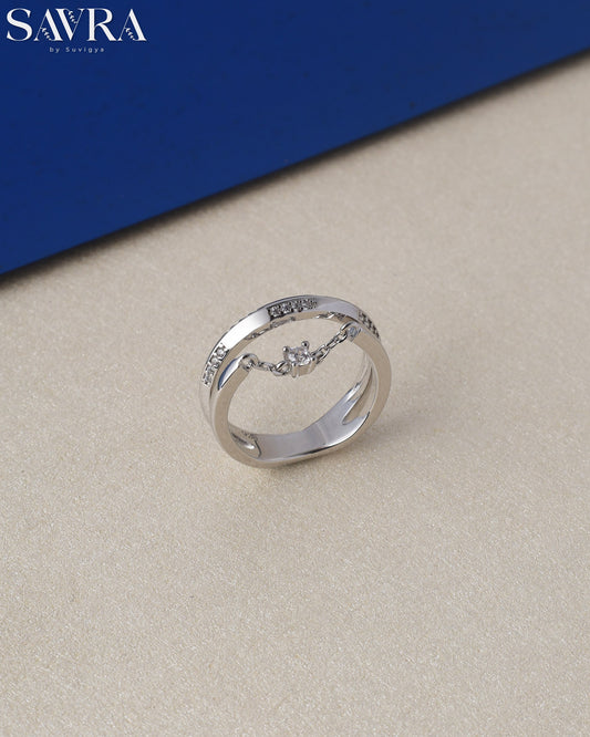 Intricate Ruby Floral Ring