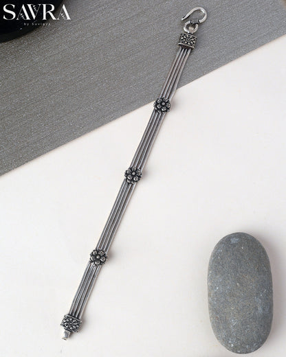 Multi-Chain Flower Station Bracelet