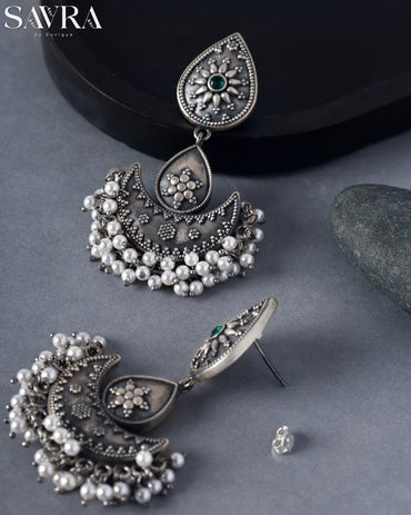 Pearl-Trimmed Chandbali Drops