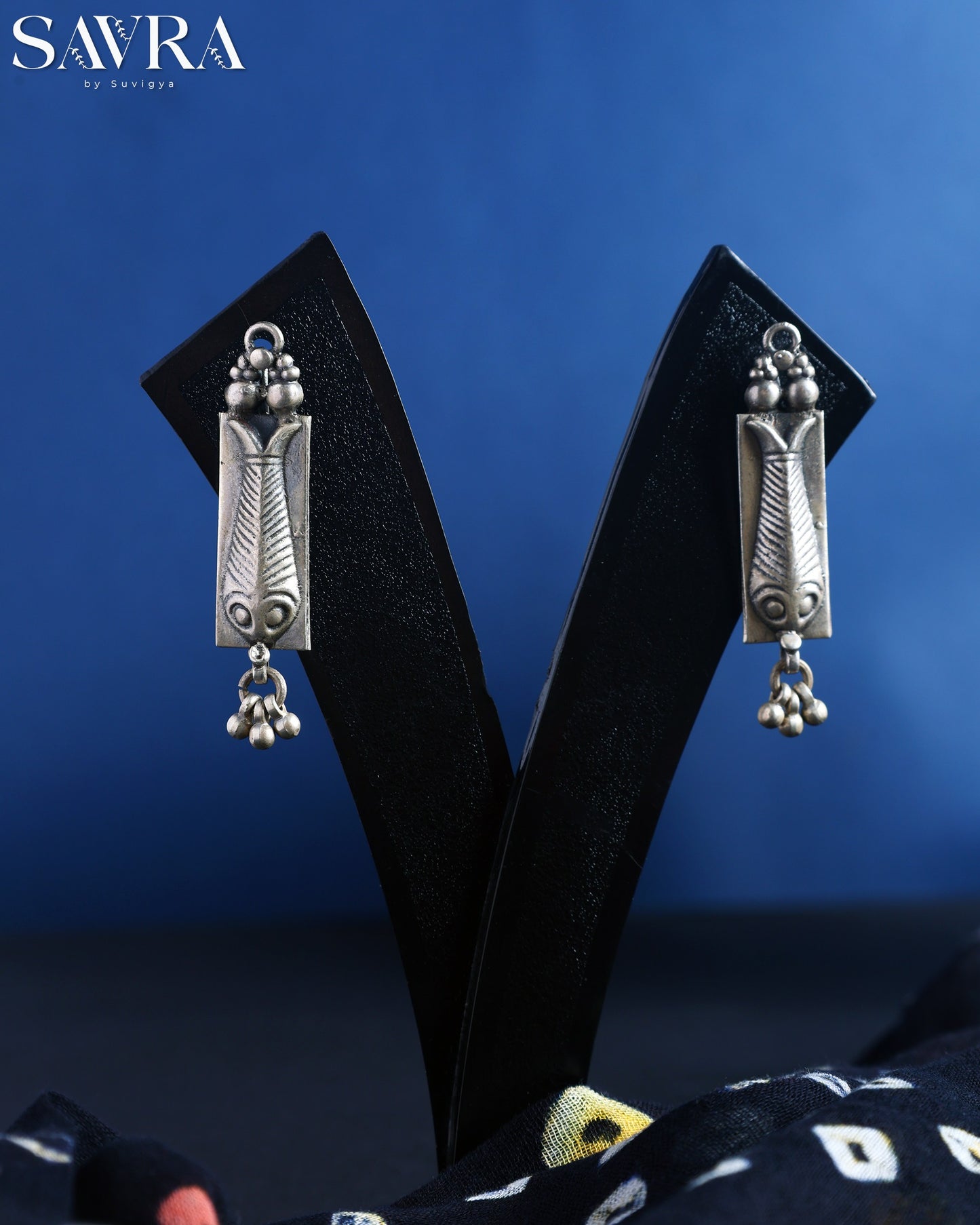 Peacock Motif Ruby Stone Drops