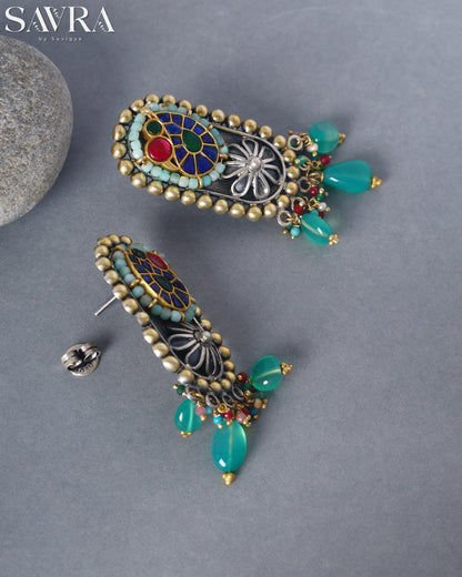 Meenakari Enamel Gemstone Drops