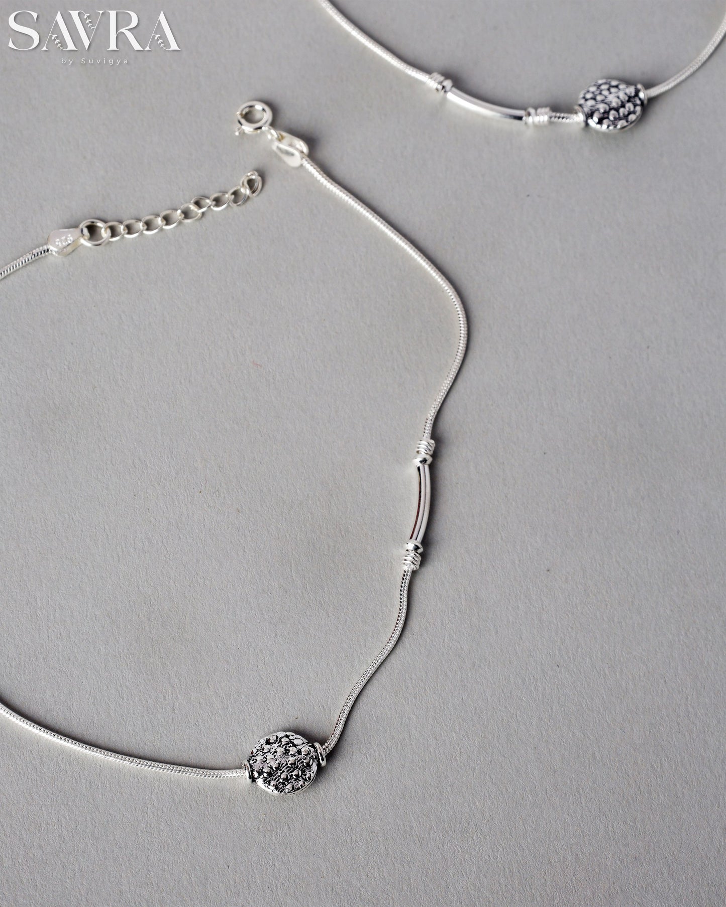 Bohemian Silver Bells Anklets