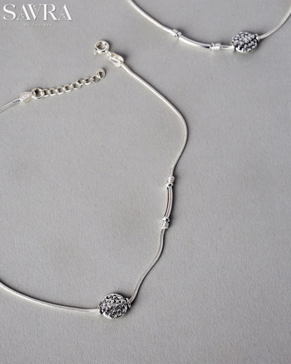 Bohemian Silver Bells Anklets