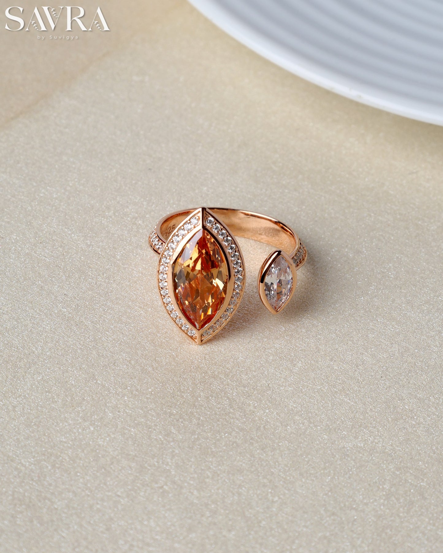 Delicate Oval Gemstone Ring