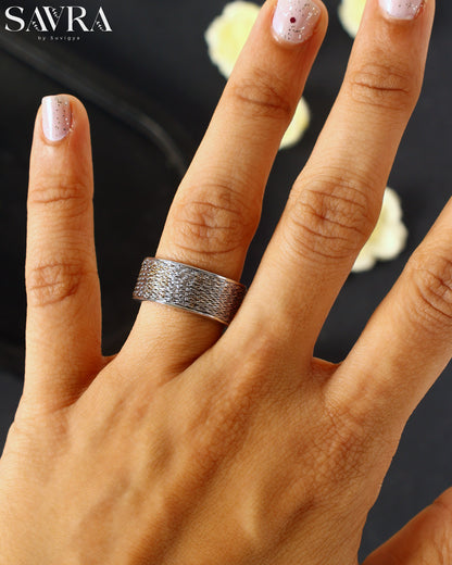 Emerald Beaded Coil Ring