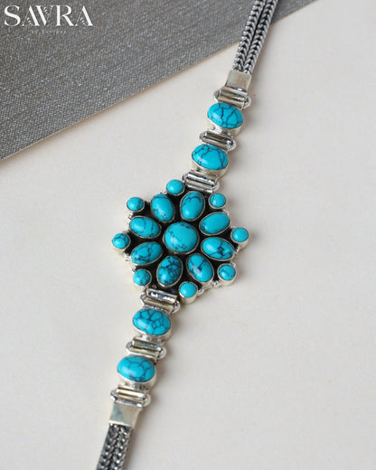 Bohemian Turquoise Flower Bracelet
